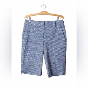 Ann Taylor Devin Fit Short. Blue and What. Size 4, Great Condition
